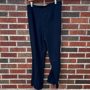Tribeca Studio Navy Blue High Rise Straight Fit Pants Trousers